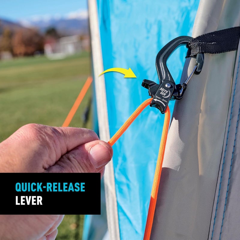 NiteIze CamJam SlideLock Cord Tightener - Features Pull-to-Tighten Lock & Quick-Release Lever - 280 lb Working Load Limit & 840 lb Break Strength - Fits Cord Sizes 2–5mm - Small - Image 3